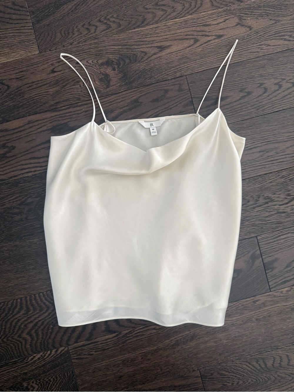 Banana Republic Ivory 100% Silk Cowl Neck Camisole